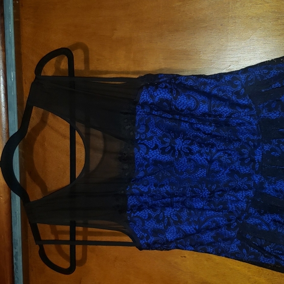 Moulinette Sowers Silk Blur and Black Lace Tulle Dress NWOT - Picture 2 of 9